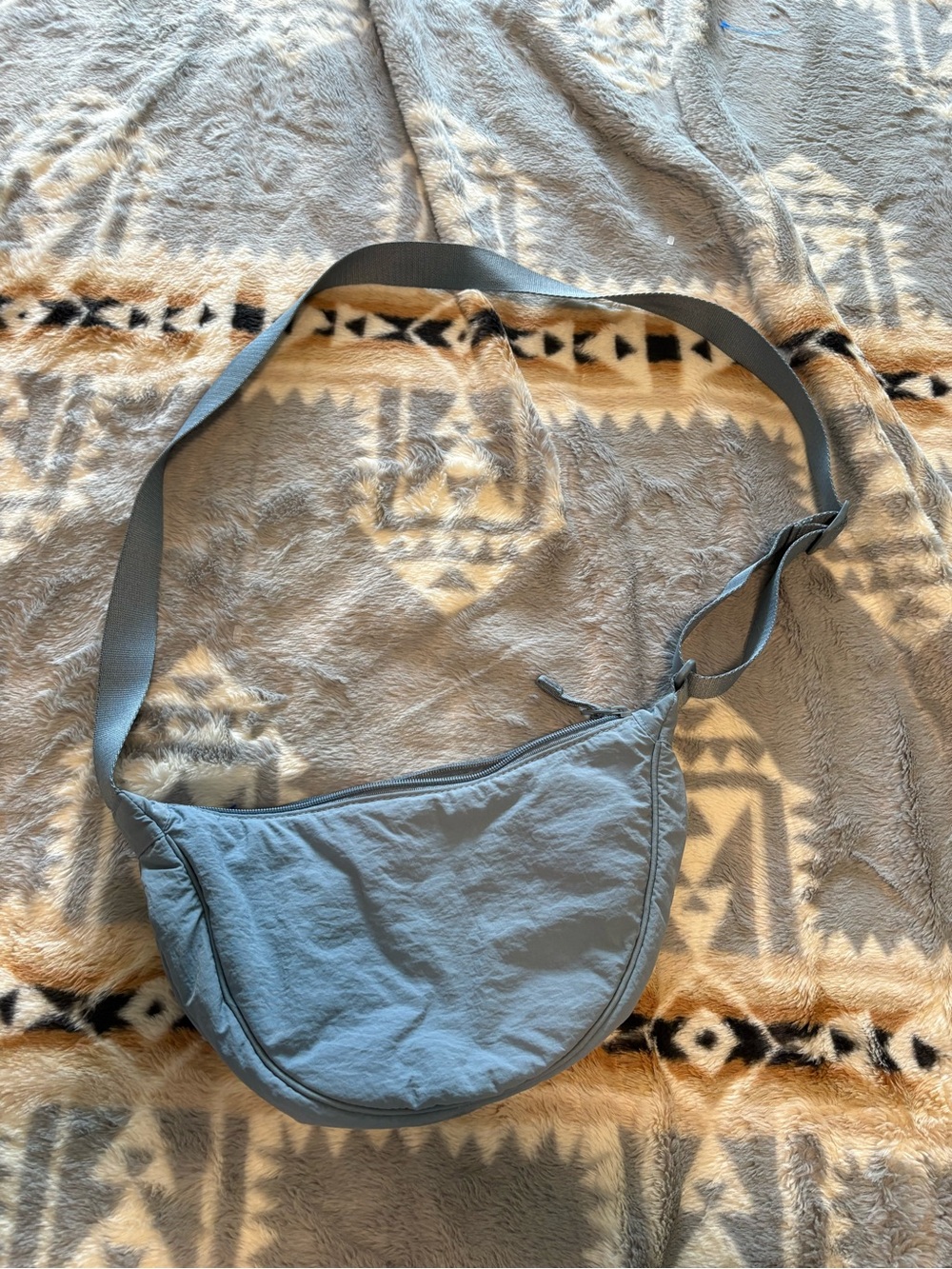 Uniqlo Light Blue Semi-Circle Crossbody Bag